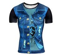 Men Casual Shirt Short-Sleeved Slim Fit Round Neck Basic Men T-Shirt Summer 3D Creative Novelty Print Men Shirt Fashion Trend Design Men Streetwear