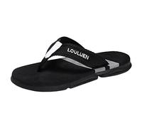 Men Casual Slippers Beach Flip Flops Outdoor Fashion Sandals Shoes for Indoor & Outdoor Holiday Summer Vocation (Black, 4.5)