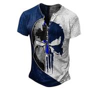 Men Casual T-Shirt Slim Fit Personality Print Fashion Short Sleeve Men Sports T-Shirt Round Neck Men Summer T-Shirt Workout Men Basic T-Shirt TD-16 L