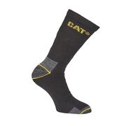 Men CAT Black Combed Cotton Mens Work Socks Pack of 3 Pairs 0