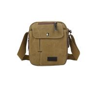 Men Causal Multifunctional Canvas Messenger Handbag Outdoor Shoulder Bag Travel Bag over The Shoulder Bag (Khaki, One Size)