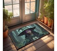 Men Cave Decor A Mysterious Witch In A Enchanted Forest Doormat Spring Welcome Mats Outdoor Man Cave Decorations(65X90CM)