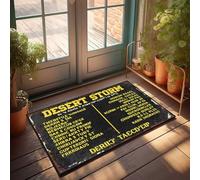 Men Cave Decor Desert Storm: A Cryptic Journey Through Hidden Words Doormat Outdoor Door Mats For Front Door Farmhouse Welcome(50X80CM)