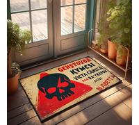 Men Cave Decor Skull Warning: Danger Ahead - Gehstovba Kymcsi Doormat Outdoor Door Mats For Front Door Farmhouse Welcome(50X80CM)