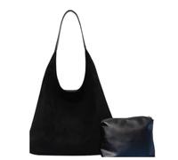 Men Cher Large Capacity Frosted Leisure Tote Bag Lazy Tote Bag Retro Simple Fashion Women Ice Packs Lunch Kids, Black, A