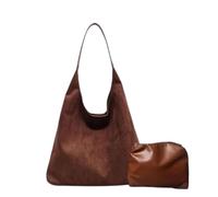 Men Cher Large Capacity Frosted Leisure Tote Bag Lazy Tote Bag Retro Simple Fashion Women Ice Packs Lunch Kids, brown, A