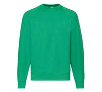 Men Classic Raglan Sweatshirt Round Neck Fruit of the Loom Pullover Jumper S-4XL