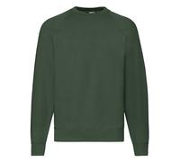 Men Classic Raglan Sweatshirt Round Neck Fruit of the Loom Pullover Jumper S-4XL