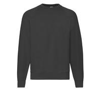 Men Classic Raglan Sweatshirt Round Neck Fruit of the Loom Pullover Jumper S-4XL