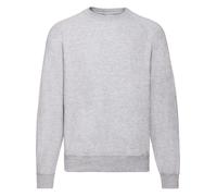 Men Classic Raglan Sweatshirt Round Neck Fruit of the Loom Pullover Jumper S-4XL