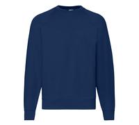 Men Classic Raglan Sweatshirt Round Neck Fruit of the Loom Pullover Jumper S-4XL