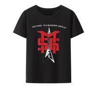 Men Clothing Michael Schenker Group Tshirt Msg Heavy Hard Metal Armed and Ready Bottom Black XXL