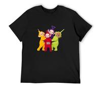 Men Clothing Teletubbies Tvbaby T-Shirt Telebaby Fashion Short Sleeve Black M
