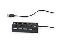 Men Club USB hub USB 2.0 compatible 4 port high speed HUB Individual switch with bus power Multiple models Multi-system compatible Black White (Black) Creative and Exquisite Workmanship