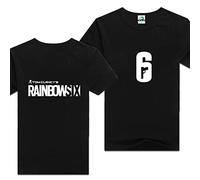 Men Comfortable T-Shirt Short Sleeve for Rainbow Six Siege Plain Soft Racing Suit Crewneck Half Sleeve Printing Moisture Wicking Tee Top Clothes- red||2XL