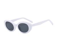Men Commuter Sunglasses Driving Party Women Small Frame Sun Glasses(White)