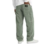Men Corduroy Loose Fit Straight Leg Pants with Patch Pocket Casual Relaxed Trousers for Everyday Wear