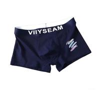 Men Cotton Boxer Shorts Underwear Breathable Trunks with U Pouch Ideal for Sleepwear and Daily Comfort (L Blue)