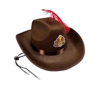 Men Cowboy Hat | Thanksgiving Cosplay Headwear,Wide-Brimmed Party Hat,For Fall Celebration Carnival Concert Masquerade School Performances Thematic Events Costume Parties Adults