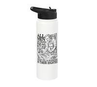 Men Created Equal Woodworking Dad Eighties 80th Birthday Stainless Steel Insulated Water Bottle