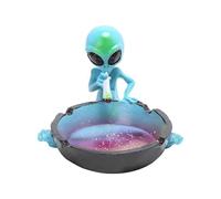 Men Creative Ashtrays - Wall Mounted Ash Bin, Alien Resin Cigarette Butt Container, Home Windproof Outdoor Decoration Handmade Statue, Creative Desktop Portable Cigarette Butt Container(Blue)