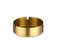 Men Creative Ashtrays - Wall Mounted Ash Bin, Stainless Steel Cigarette Butt Container, Portable Desktop Ashtray, Suitable For Home/office Multiple Scenes(Gold,14 * 14 * 4CM)