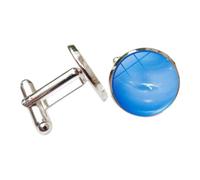 Men Cufflinks Celestial Glass Cufflinks Theme With Polished Alloy Construction And Transparent Lens Hinged Bar Swivel Back Suitable for formal events office wear parties gift giving, color to 2