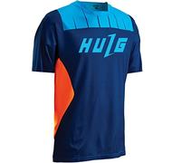 Men Cycling Jersey, Long Sleeve Short Sleeve Biking Cycle Tops Quick Dry Breathable Mountain Bike MTB Shirt Racing Bicycle Clothes (Blue-2,5XL)