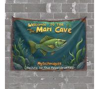 Men Decor Exploring Underwater Wonders: A Fishy Adventure in The Man Cave Tapestry Space Decorations Funny Outdoor Decor(75X100CM)