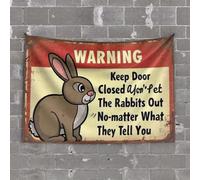 Men Decor Keep Door Closed! Don'T Let The Rabbits Out No Matter What They Tell You. Tapestry Dorm Wall Decorations Wall Decor For Dorm(75X100CM)