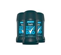 Men 'Deodorant' Stick Ocean Rush with 48Hrs of Odour Control 50ml, 3pk Sure White One Size