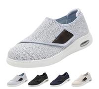 Men Diabetic Shoes Extra Wide Width Lightweight Slippers with Adjustable Closure, Non Slip Women's Walking Shoes for Elderly Edema Swollen Feet