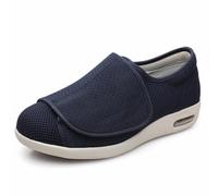 Men Diabetic Shoes Wide Width Elderly Walking Shoes with Adjustable Closure Air Cushion Sneakers Breathable Lightweight for Plantar Fasciitis Bunions Swollen Feet, Blue-41 EU