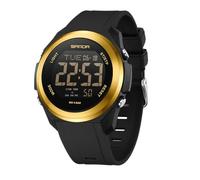 Men Digital Sports Watch, Military Watches for Men Waterproof Outdoor Wrist Watches Large Face Casual Luminous Stopwatch (Black Golden)
