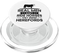 Men Don't Ride Breed Cattle Farmer - Breeder Hereford Cattle PopSockets PopGrip for MagSafe