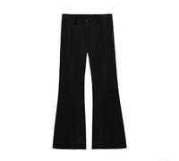 Men Draped Wide Leg Trousers Black Full Length(Black XXL)