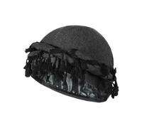 Men Durag Turban Head Wrap Satin Lined Twisted Halo Bandana Hat Tassels Hip Hop Stretchy Soft Dreadlocks Head Scarf Braid Tail Beanie Hair Loss Chemo Cap Grey