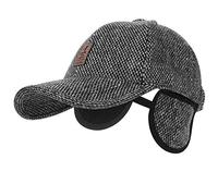 Men Earflap Hat Winter Warm Wool Baseball Cap with Ear Flaps Hat Outdoor Windproof Peaked Hat Akron Hat Winter Beanie Hat Fleece Ball Cap with Ear Warmer Thick Warm Newsboy Hats Trapper Hat Ski Hat