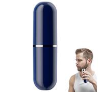 Men Electric Razor, Portable Shaver Device, Pop-Up Beard Trimmer, Double System, Long-Lasting Power, Painless Veneer Shave, Perfect for Travel, Car, On-The-Go Grooming, (Blue)