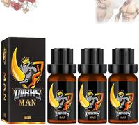 Men Essential Oil Medilisk, Complex Mens Drops, Energy Massage Essential Oil for Men, Boost Strength for Men, 10ML (3Pcs)