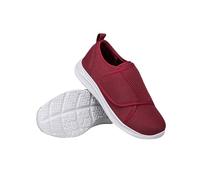 Men Extra Wide Fit Diabetic Shoes Lightweight Breathable Cozy Sneakers with Arc Support Men's Comfortable Memory Foam Sole Plantar Fasciitis Slippers Non-Slip Casual Outdoor Walking (Wine, 3.5)