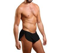 Men Extreme Mesh Shorts with Large Split Sides Underwear Boxers Briefs Black XL