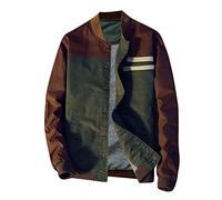 Men Fashion Casual Solid Color Thin Jacket Assorted Colors Coat Jacket Top Blouse Winter Jackets Men (A, L) Wind Running Flexible Jackets for Men