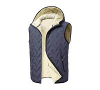 Men Fleece Gilets Hooded Vest Flannel Lined Jackets Sleeveless Waistcoat Solid Cardigans Waterproof Outerwear Hood Gilet with Zip Pockets Body Warmer Thermal Cardigan Travel Holiday Walking Sportwear
