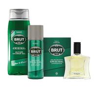 Men Fragrance Bundle with Brut Original EDT 100ml, Deodorant 200ml, Shower Gel 500ml Ultimate Grooming Collection