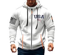 Men Full Zip Hoodie Usa Hoodie Men Tactical Military Sweatshirts Long Sleeve Fleece Jackets Cargo Combat Sweatshirt Stars And Stripe Hoodies American Flag Graphic Sweatshirts With Pockets