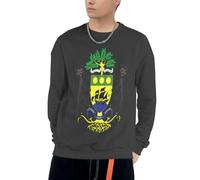 Men Gabon National Emblem Funny Printed Hoodies Drawstring Hooded Pullover Tops Sweatshirts Adults Men With Pockets Crew Neck Hoodie Sweatshirt S To 4XL For Daily Use Deep Heather