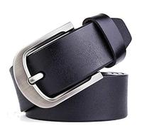 Men Genuine Leather 100% Full Grain Dress Belt with Single Prong Scratch Resistan Buckle Great for Business Work (30-32, Black)