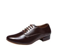 Men Genuine Leather Dancing Shoes Boys Latin Dance Shoes For Men Party Ballroom Dance Shoes Tango Sole Sole Male Indoor For Hip Hop(Brown03,45)