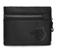 Men Genuine Leather Wallet FID Blocking Zipper Bifold Slim Minimalist Money Clip Credit Card Holder Passport Stylish Purse Coin Billfold Front Back Pocket Coach Designer Purse Travel Gift Q-13